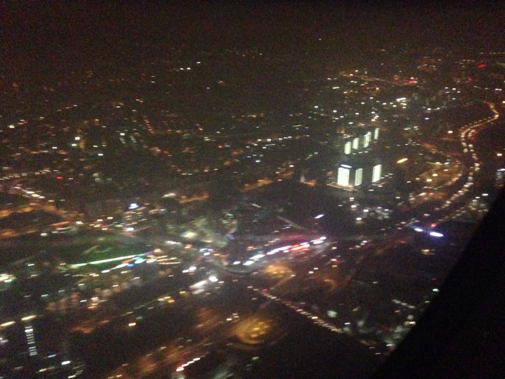 plane view of istanbul by night